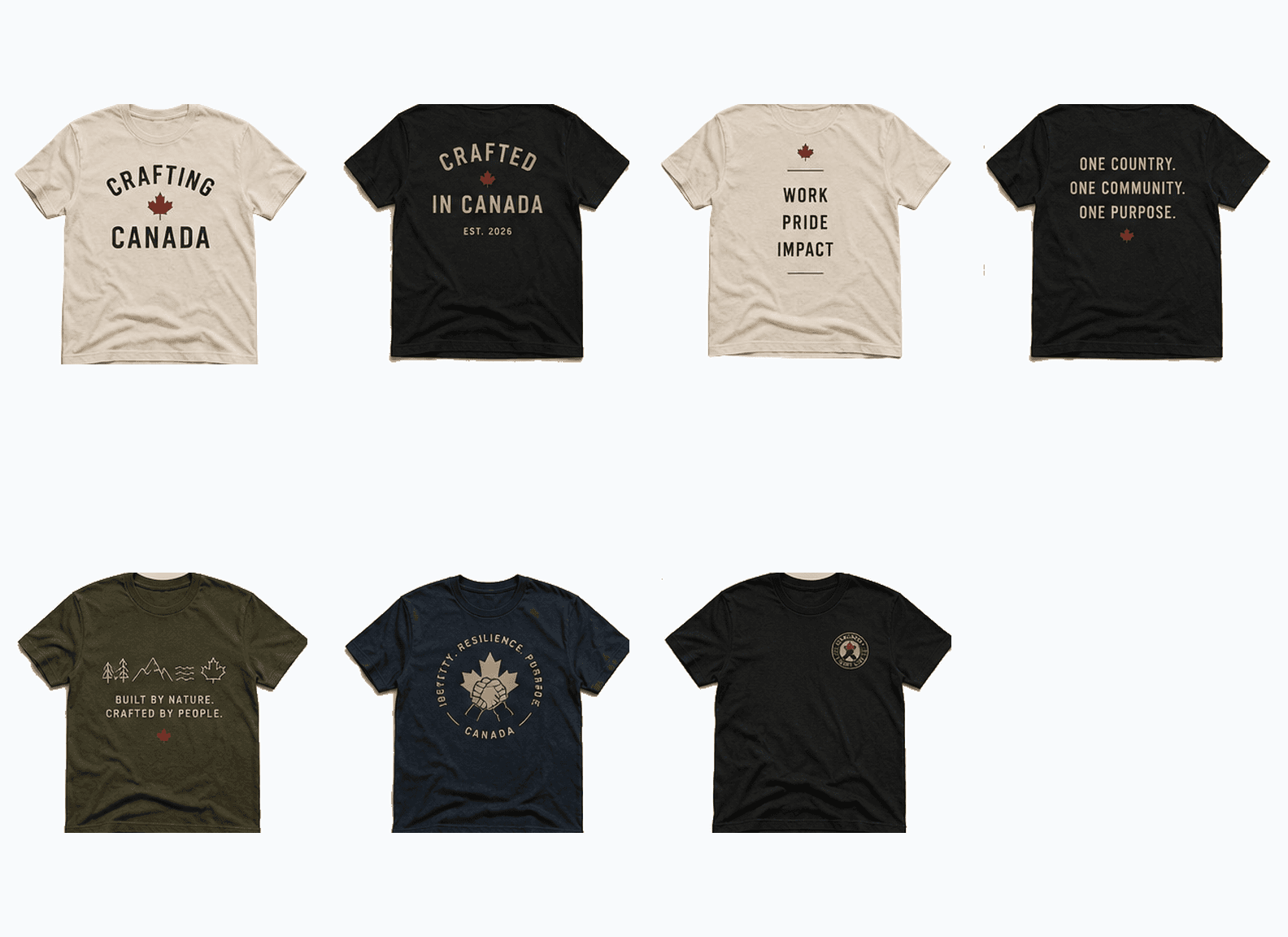 The CanCraft collection of limited-edition Canadian tees